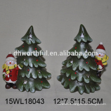 Ceramic snowman and tree for 2016 christmas ornaments